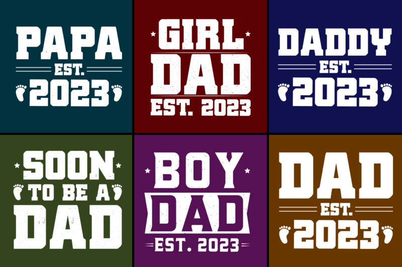 Dad Papa Daddy T-Shirt Design Bundle
