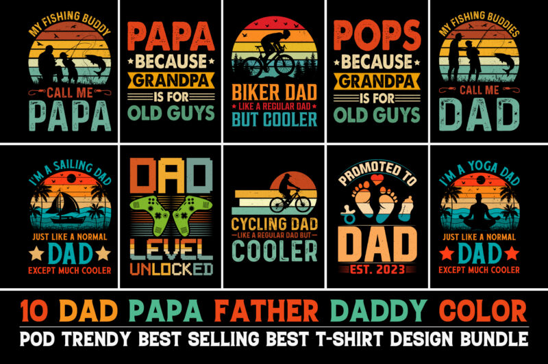 Dad T-Shirt Design Bundle