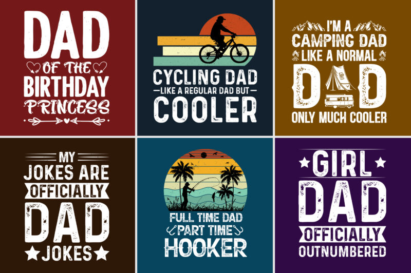 Dad T-Shirt Design Bundle