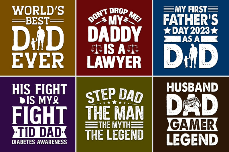 Dad Father’s Day T-Shirt Design Bundle