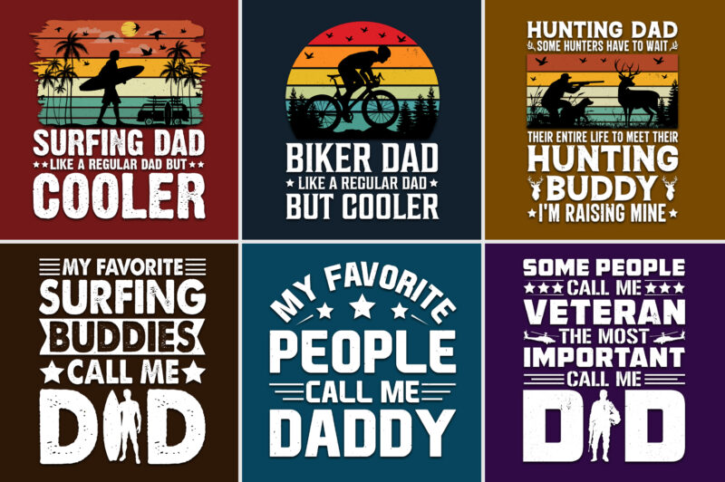 Dad Father’s Day T-Shirt Design Bundle