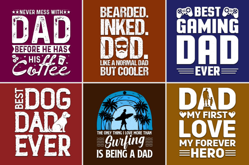 Dad Father’s Day T-Shirt Design Bundle