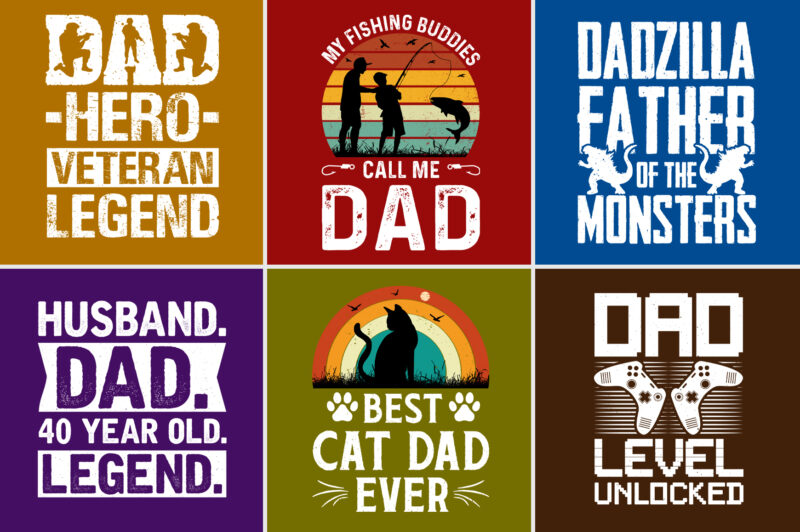 Dad T-Shirt Design Bundle