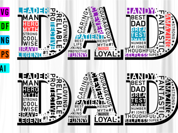 Fathers day inspirational quotes typography t shirt design graphic vector