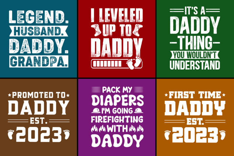 Dad Daddy T-Shirt Design Bundle