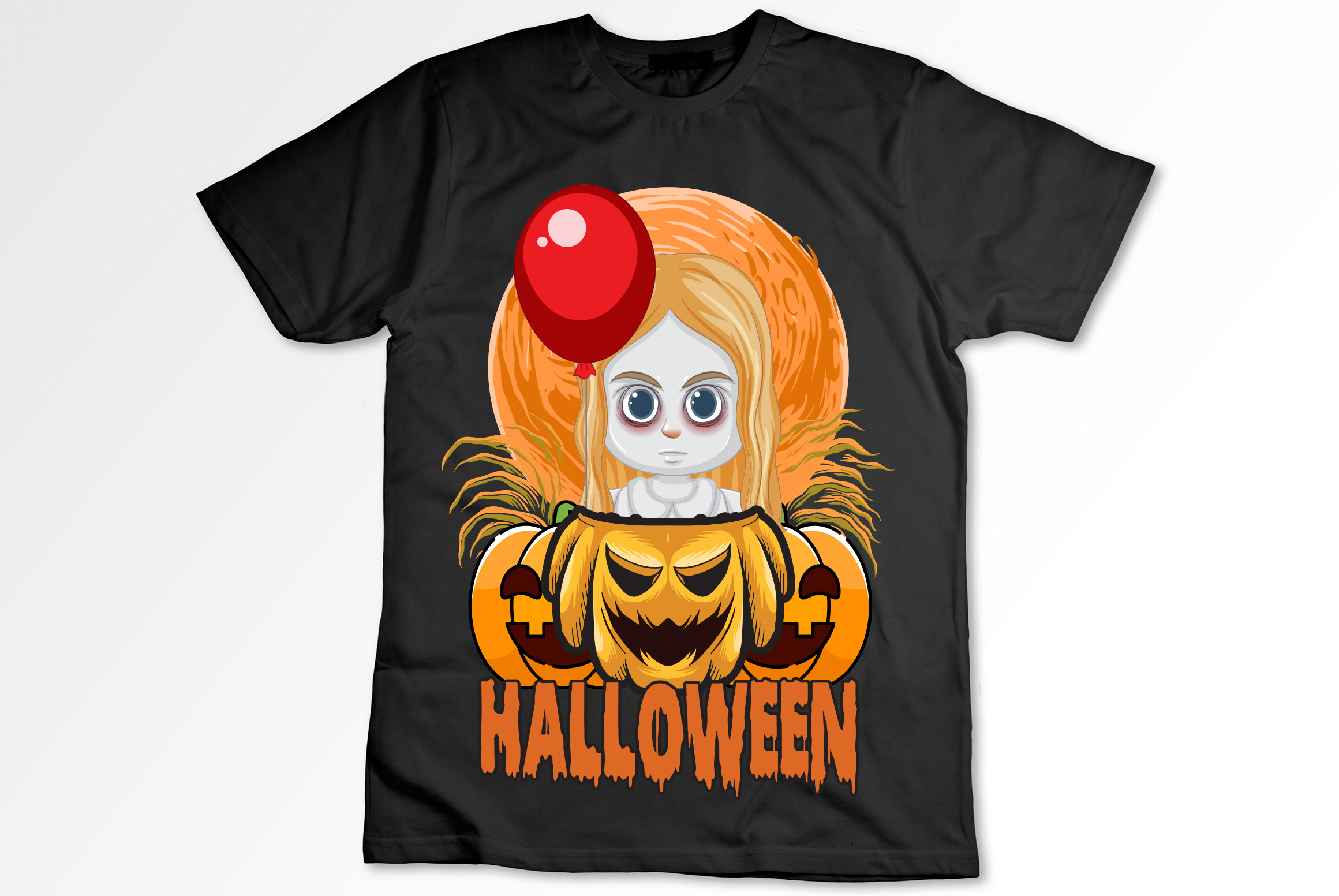 Roblox T-shirt // Black and orange pusheen themed halloween top