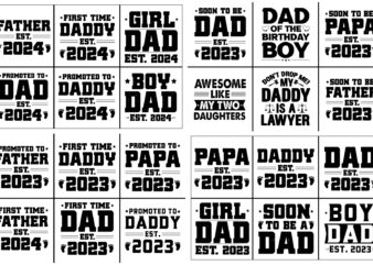 Father Dad Daddy T-Shirt Design Svg Bundle