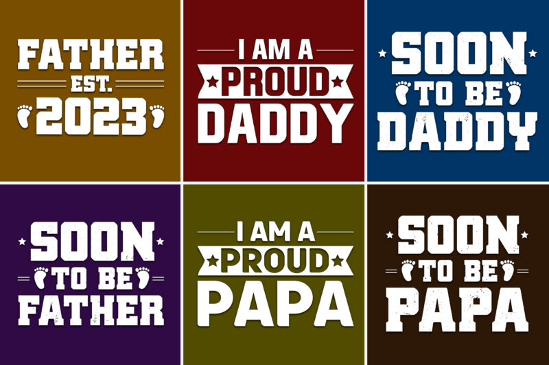 Father Papa Daddy T-Shirt Design Bundle