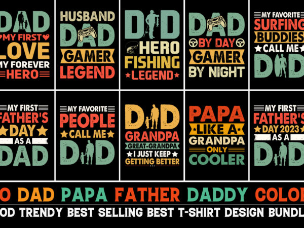 Fathers day t-shirt design bundle