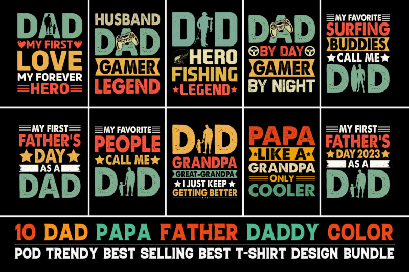 Fathers Day T-Shirt Design Bundle