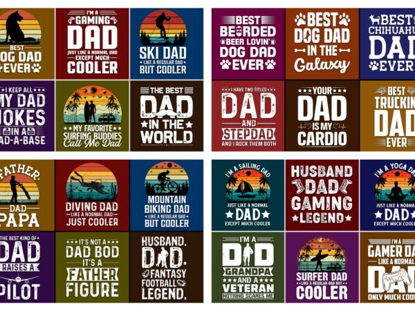 Father’s day t-shirt design bundle