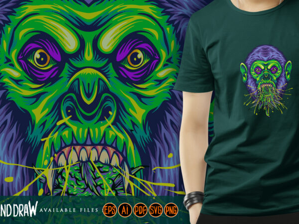 Ferocious gorilla glue beastly side experience t shirt graphic design