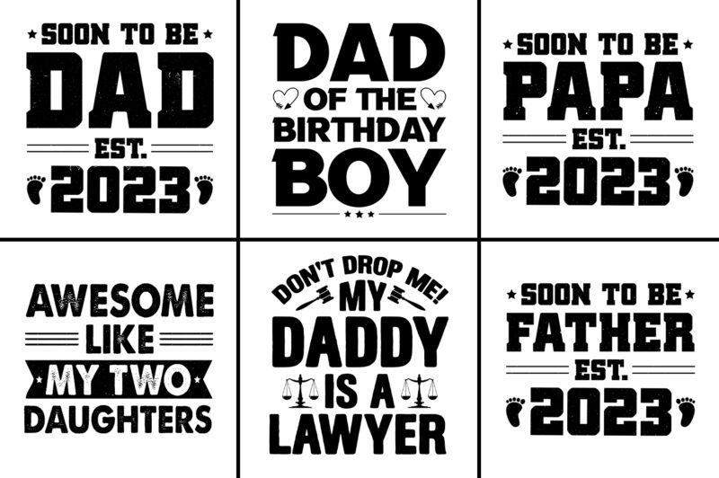 Father Dad Daddy T-Shirt Design Svg Bundle