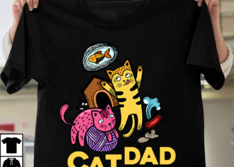 Cat Dad Funny T-Shirt Design, T-shirt design,t shirt design,tshirt design,how to design a shirt,t-shirt design tutorial,tshirt design tutorial,t shirt design tutorial,t shirt design tutorial bangla,t shirt design illustrator,graphic design,vintage t-shirt