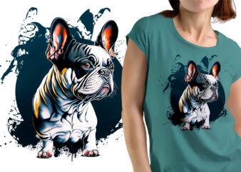 Frenchie t shirt graphic design