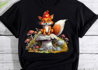 Funny Fox and Mushroom Happy Fox Lover PC