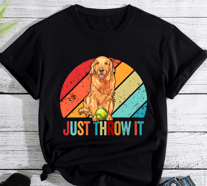 Funny Golden Retriever Owner Just Throw It Dog Lover PC