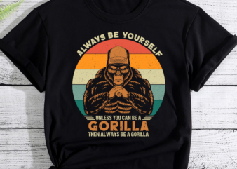 Funny Gorilla Art For Men Women Primate Animal Gorilla Lover PC t shirt graphic design
