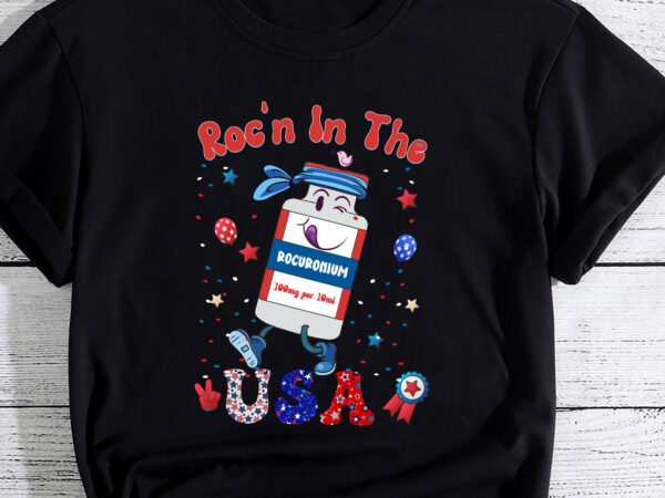 Funny retro vial roc_n in the usa happy 4th of july pc t shirt graphic design