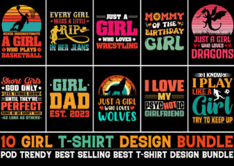 Girl T-Shirt Design Bundle