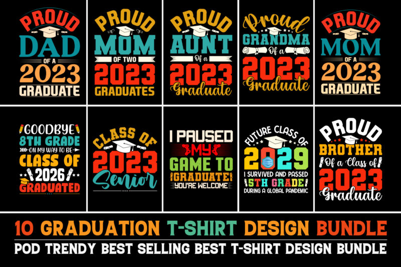 Graduation T-Shirt Design Bundle