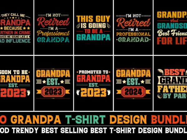 Grandad t-shirt design bundle