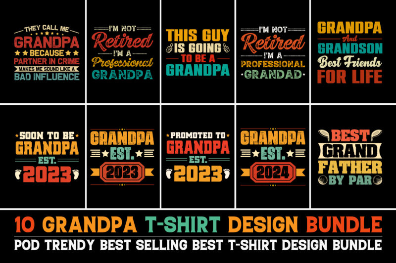 Grandad T-Shirt Design Bundle