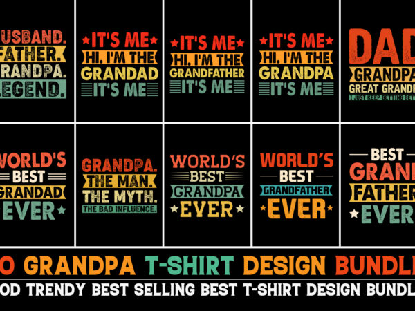 Grandad t-shirt design bundle