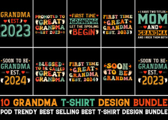 Grandma T-Shirt Design Bundle