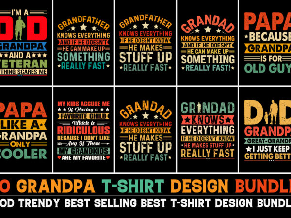 Grandpa t-shirt design bundle