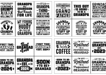 Grandpa T-Shirt Design SVG Bundle