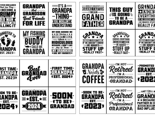 Grandpa t-shirt design svg bundle