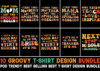 Groovy T-Shirt Design Bundle