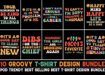 Groovy T-Shirt Design Bundle