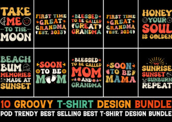 Groovy T-Shirt Design Bundle