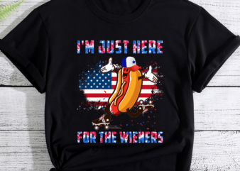 Hot Dog I_m Just Here For The Wieners 4th Of July Funny PC graphic t shirt