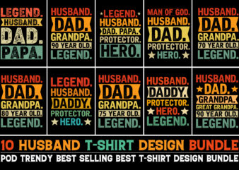 Husband T-Shirt Design Bundle