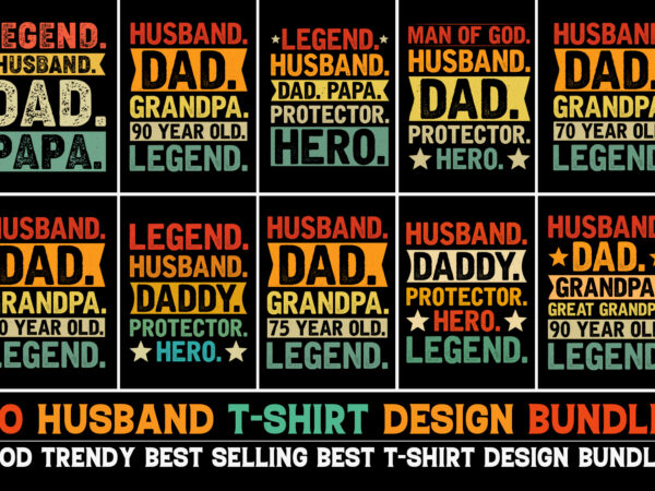 Husband t-shirt design bundle