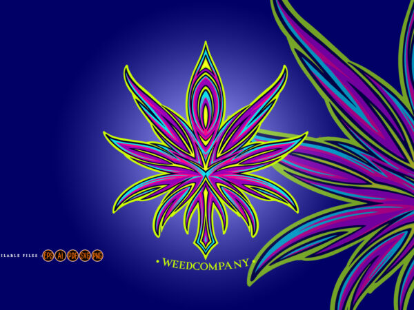 Intricate tribal pattern with marijuana motif t shirt design for sale