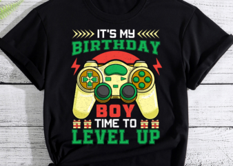 It_s My Birthday Boy Time To Level Up Video Game PC t shirt design for sale