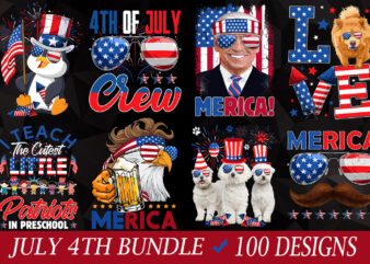 Buy July 4th Independence Day Vector T-shirt Design Bundle For Sale