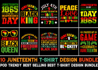 Juneteenth T-Shirt Design Bundle