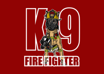 K9 Fire Fighter poster t shirt vector art
