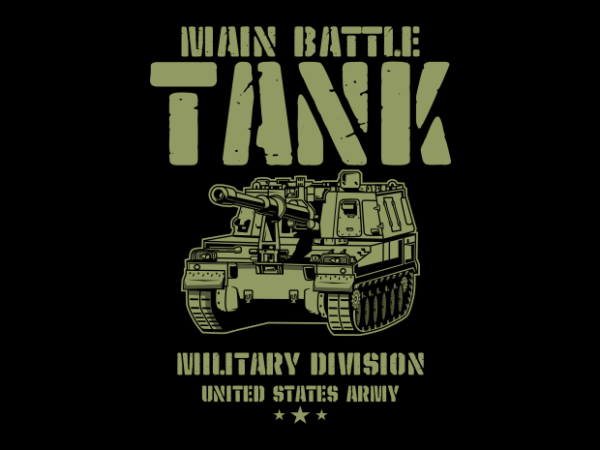 Main battle tank t shirt designs for sale