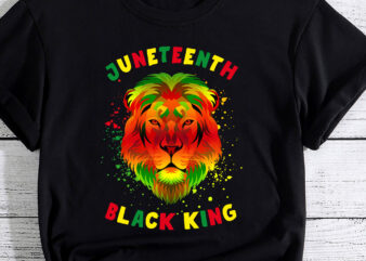 Mens Juneteenth Black King African Lion Face Freedom Day 1865 PC