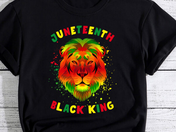 Mens juneteenth black king african lion face freedom day 1865 pc t shirt designs for sale