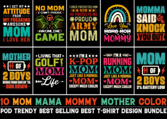 Mom T-Shirt Design Bundle