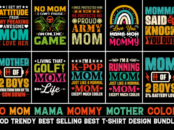 Mom t-shirt design bundle