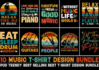 Music T-Shirt Design Bundle