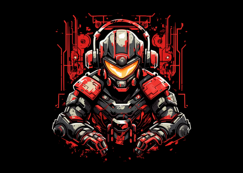 Ninja robot gamer t shirt design graphic, Ninja robot gamer best seller tshirt design, Ninja robot gamer PNG file design